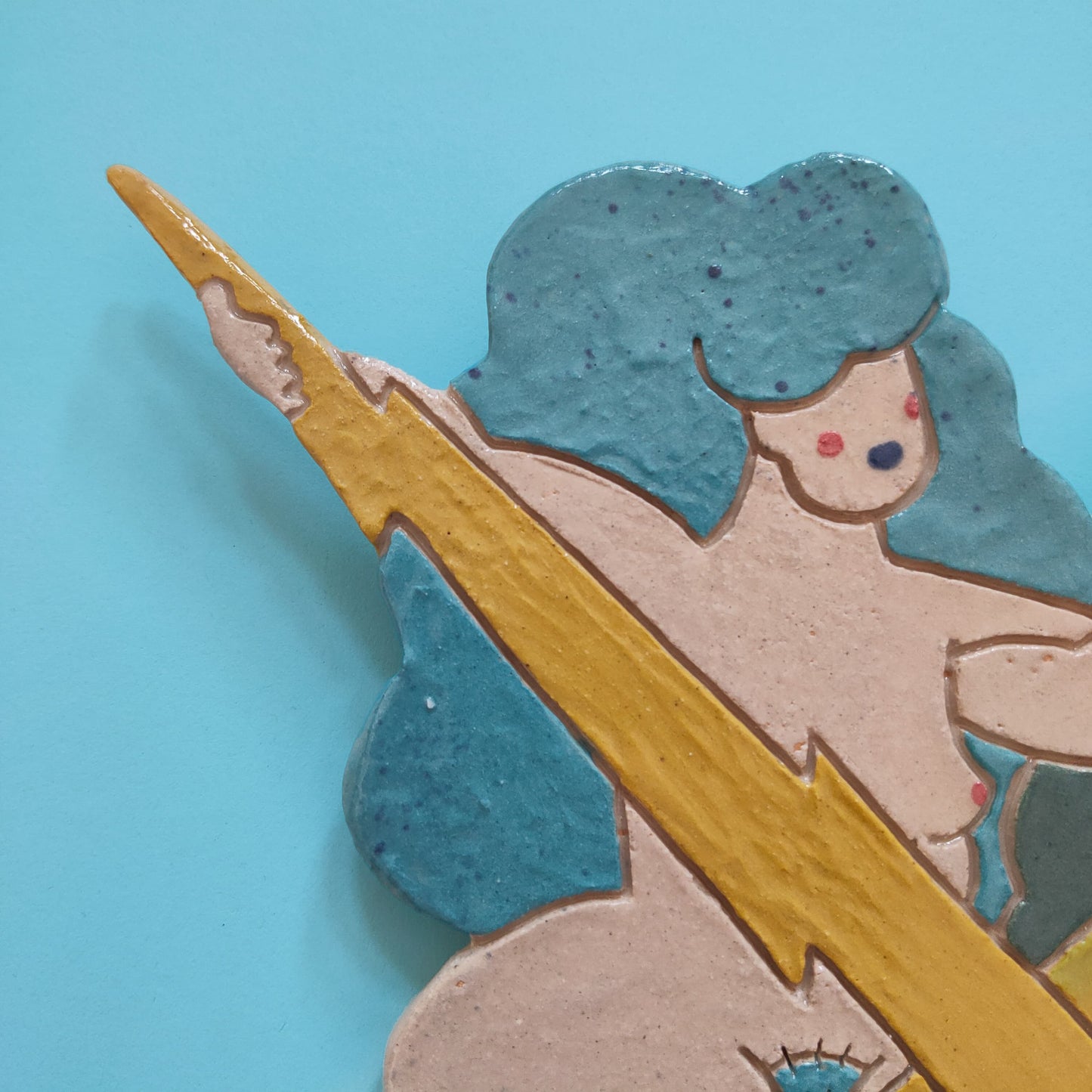 HIJAS DE ZEUS #2 - Symbolic Ceramic Wall Figures Celebrating Women
