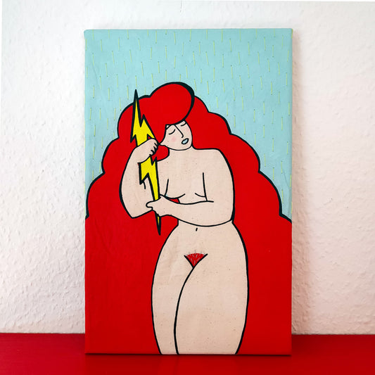 PODEROSA #1 - Powerful Female Acrylic Painting