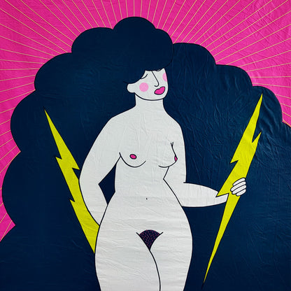 PODEROSA #2 - Powerful Female Acrylic Painting
