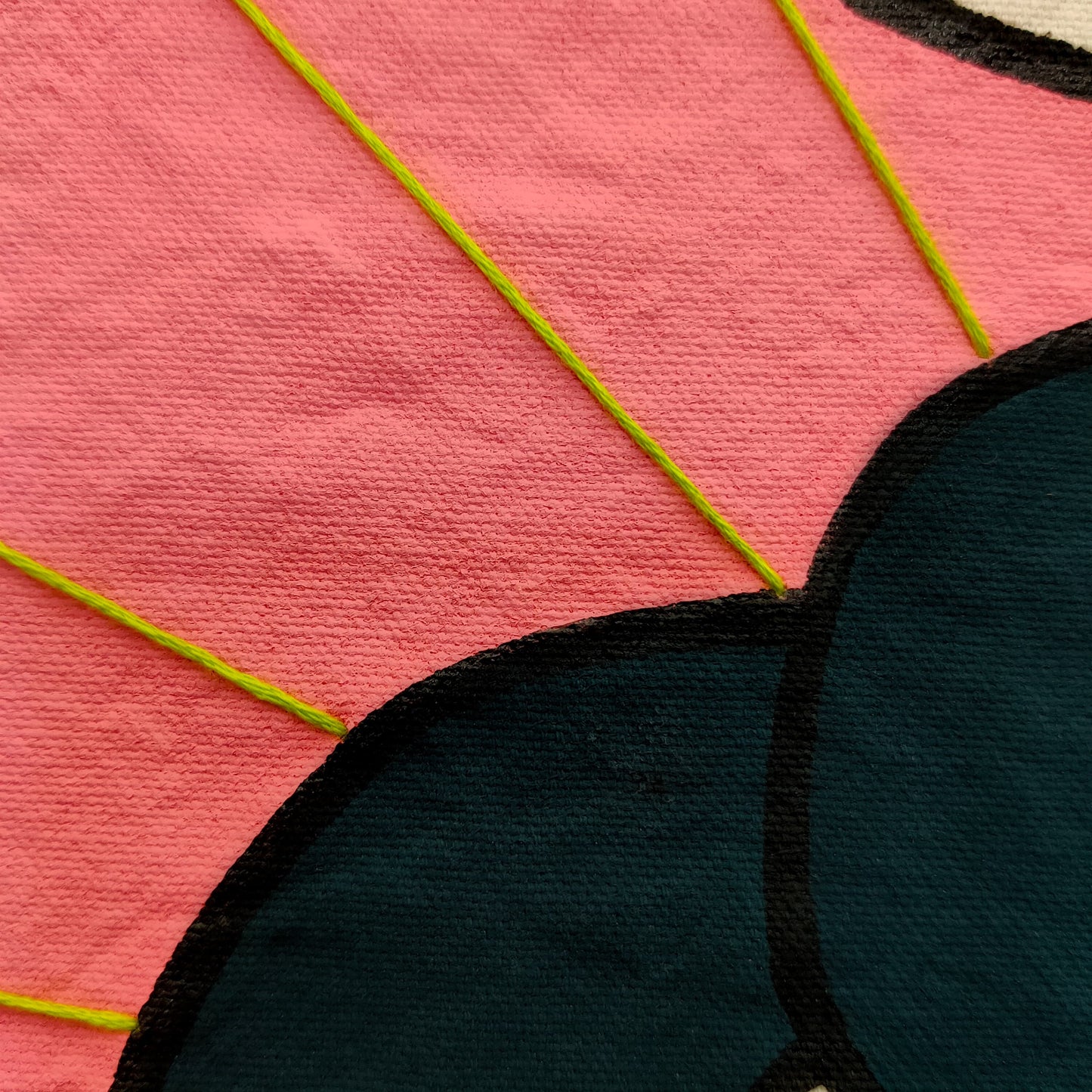 TODO, NADA #1 - Pintura Acrílica Con Bordados