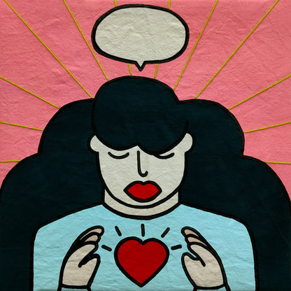 TODO, NADA #1 - Pintura Acrílica Con Bordados