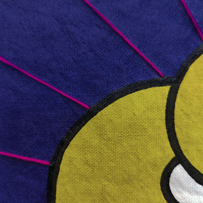 TODO, NADA #3 - Vibrant Figurative Acrylic Painting With Thread Details