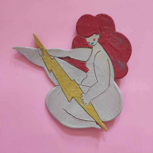 HIJAS DE ZEUS #1 - Symbolic Ceramic Wall Figures Celebrating Women