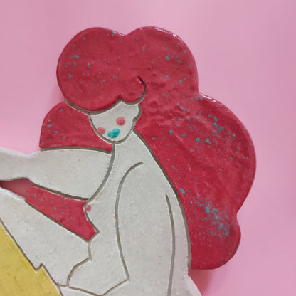 HIJAS DE ZEUS #1 - Symbolic Ceramic Wall Figures Celebrating Women