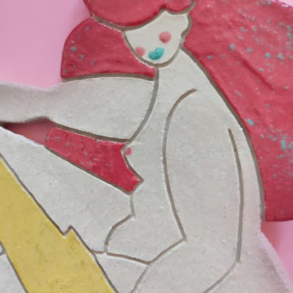 HIJAS DE ZEUS #1 - Symbolic Ceramic Wall Figures Celebrating Women