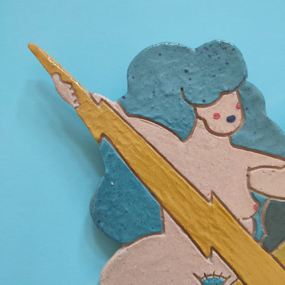HIJAS DE ZEUS #2 - Symbolic Ceramic Wall Figures Celebrating Women