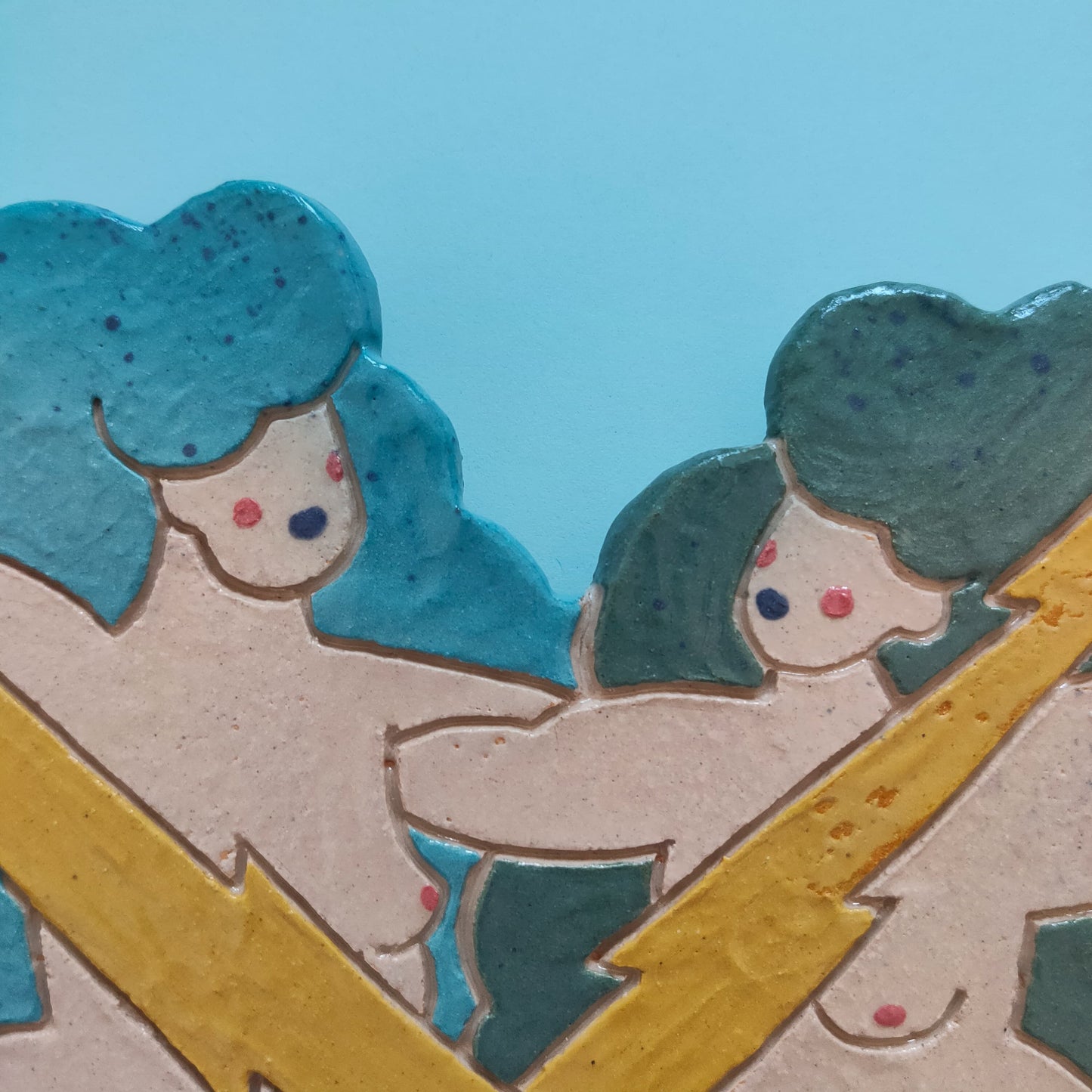 HIJAS DE ZEUS #2 - Symbolic Ceramic Wall Figures Celebrating Women