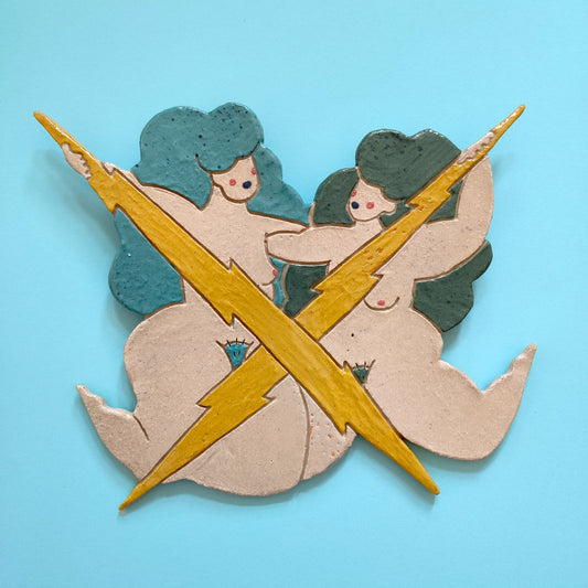 HIJAS DE ZEUS #2 - Symbolic Ceramic Wall Figures Celebrating Women