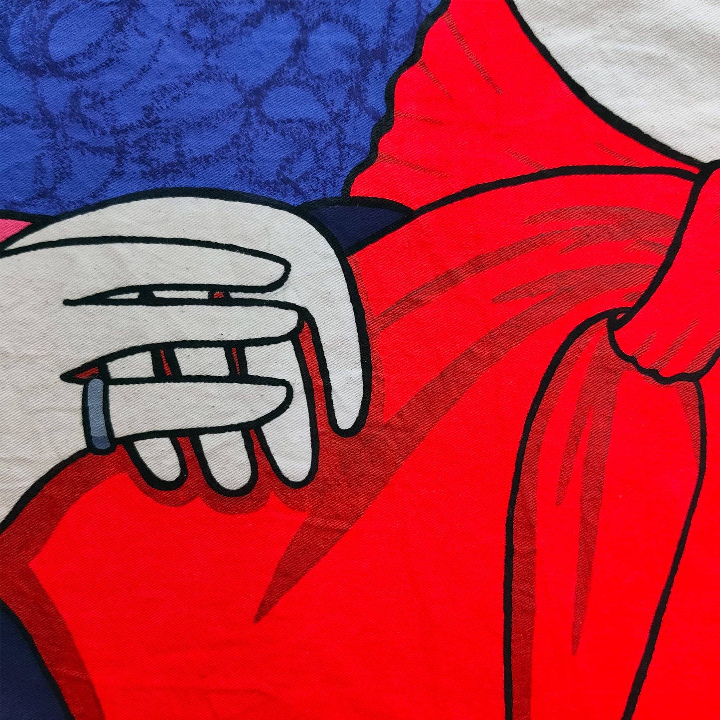 LAS MACIZAS #2 - Acrylic Painting With Embroidery And Oil Pastel Details
